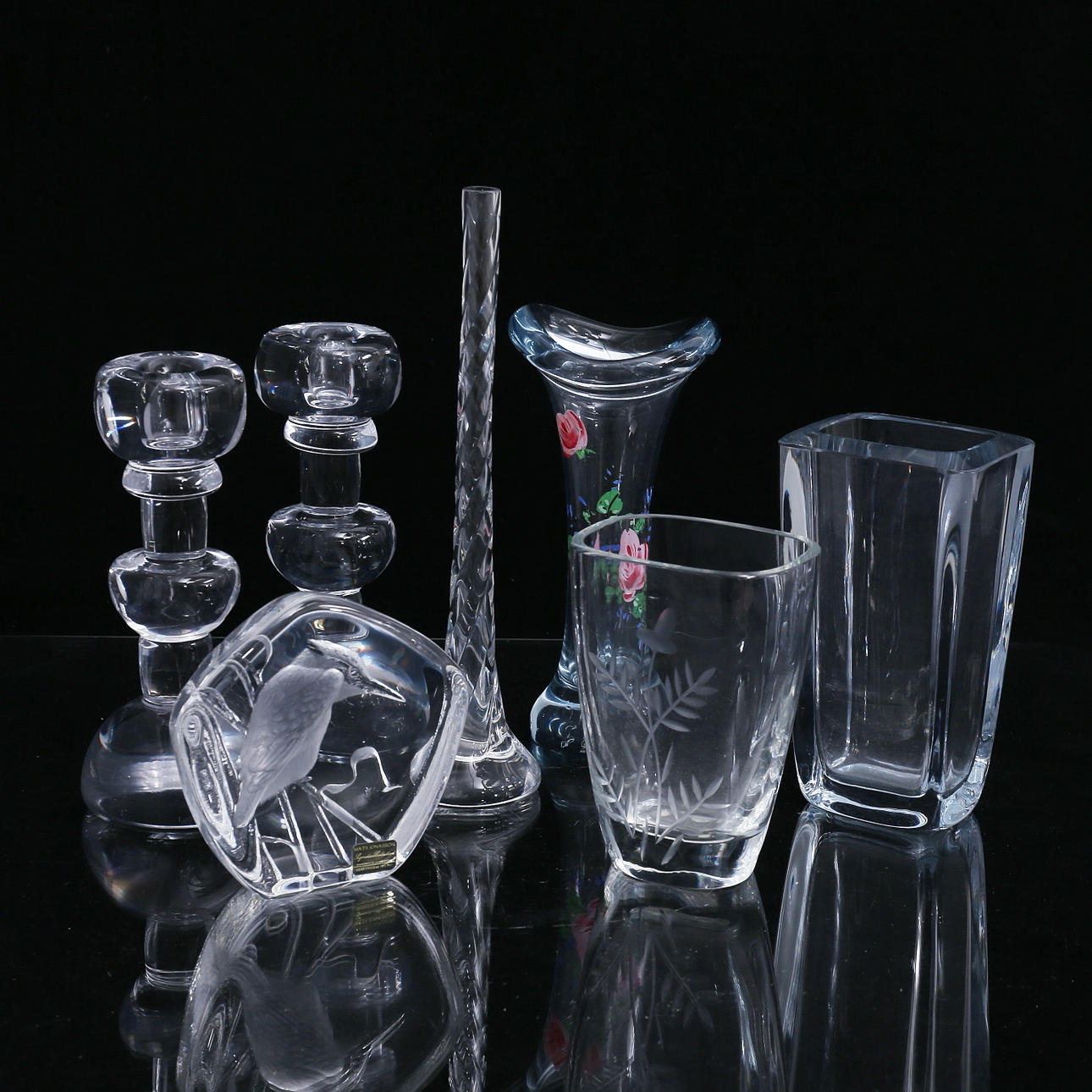 Et sæt bestående af 7 svenske glasværker.