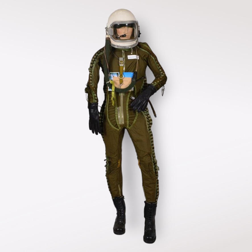 RUSSIAN MIG PILOT ON MANNEQUIN, dated 1972.