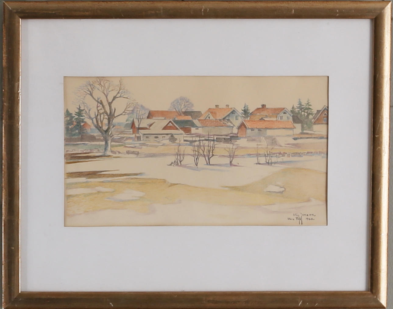 STIG JONZON. "Stora Frö", teckning, signerad.