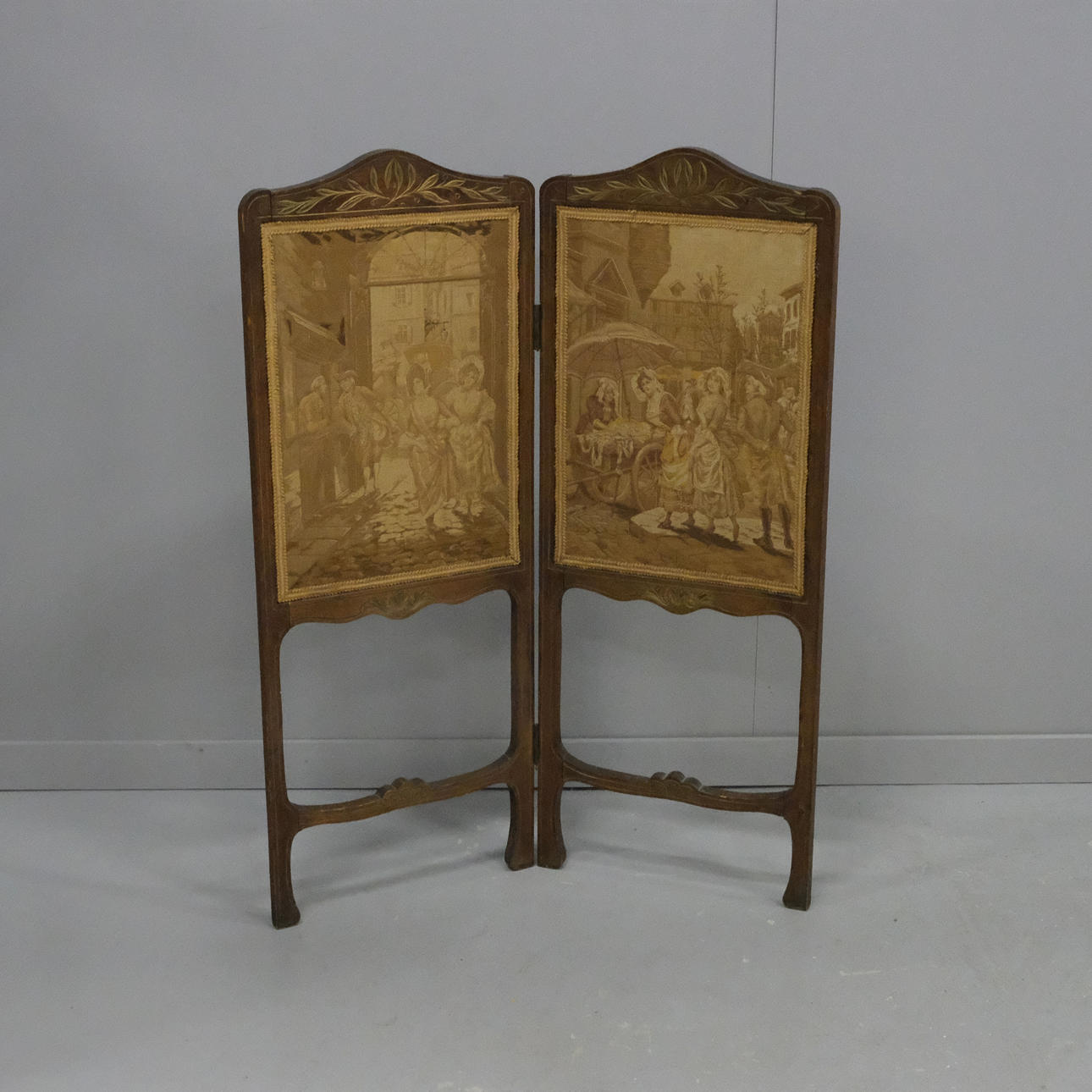 FOLDING SCREEN, CIRCA 1900, ART NOUVEAU.