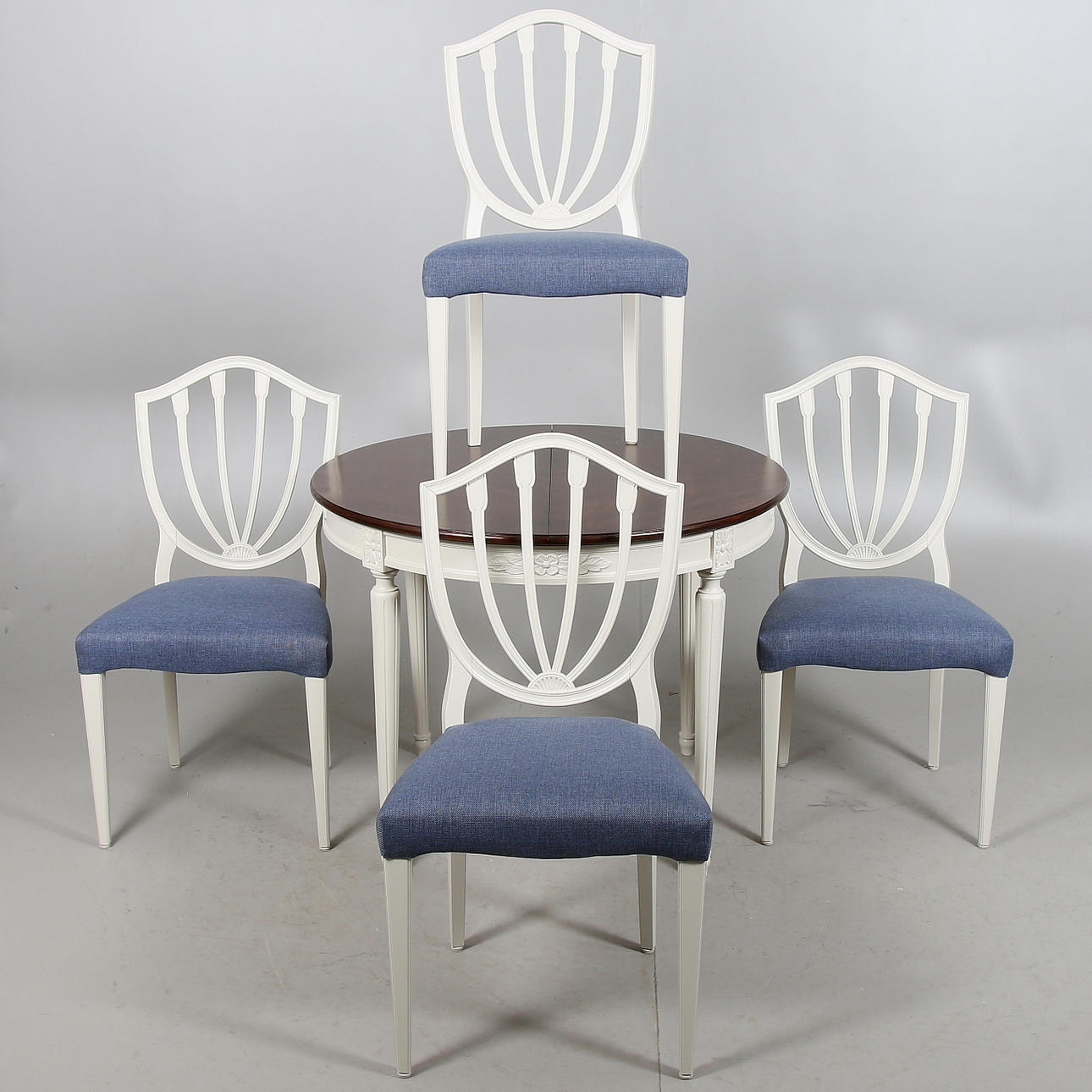 MATSALSGRUPP, 5 delar, Gustaviansk stil, 1900-tal.