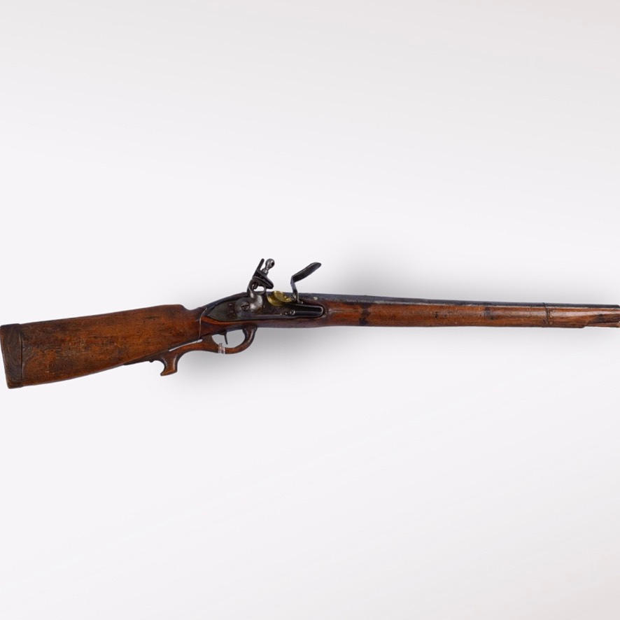 MODIFIED ARMY BOX, flintlock, 19th century.