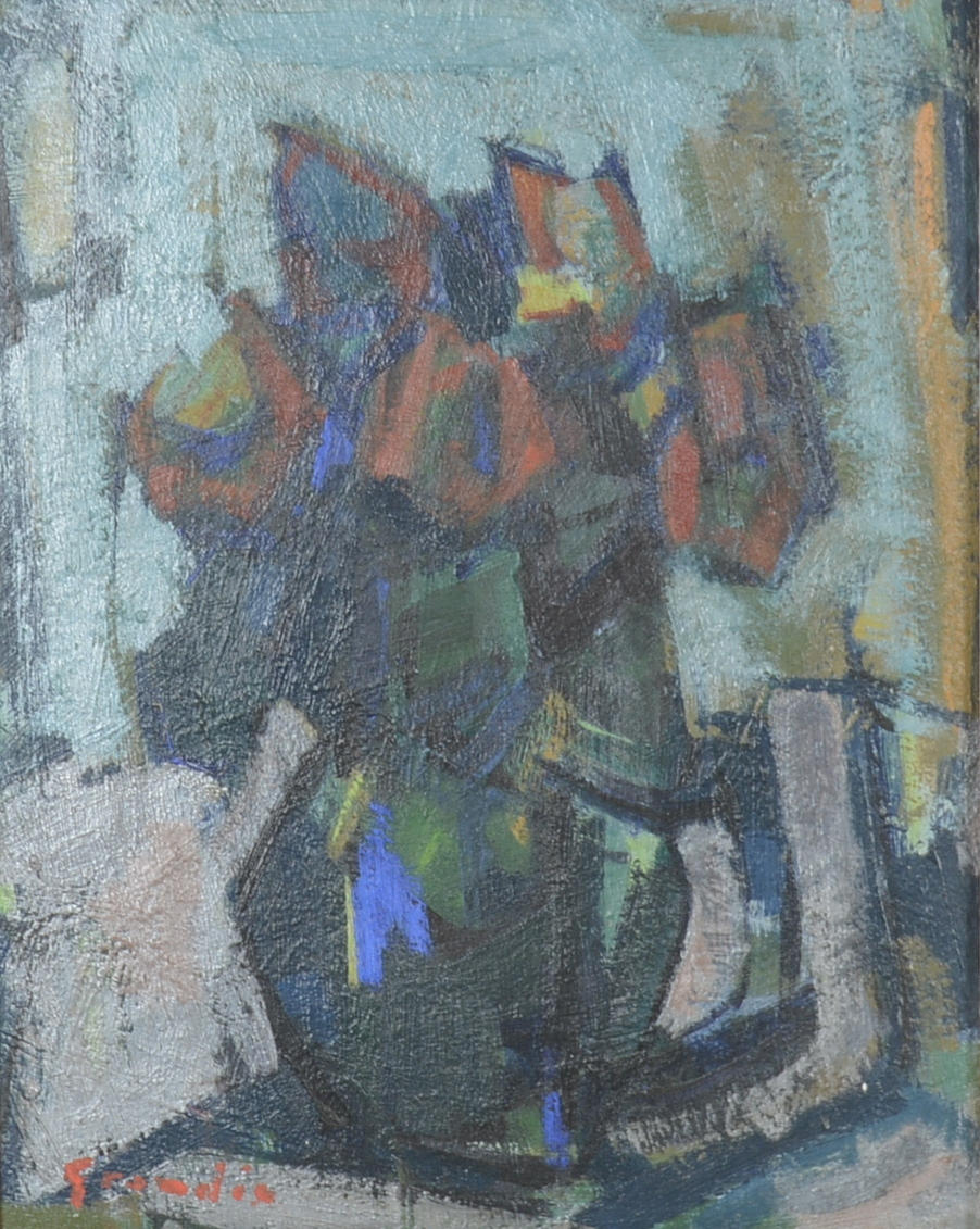 SVÄN GRANDIN. Olja på pannå.