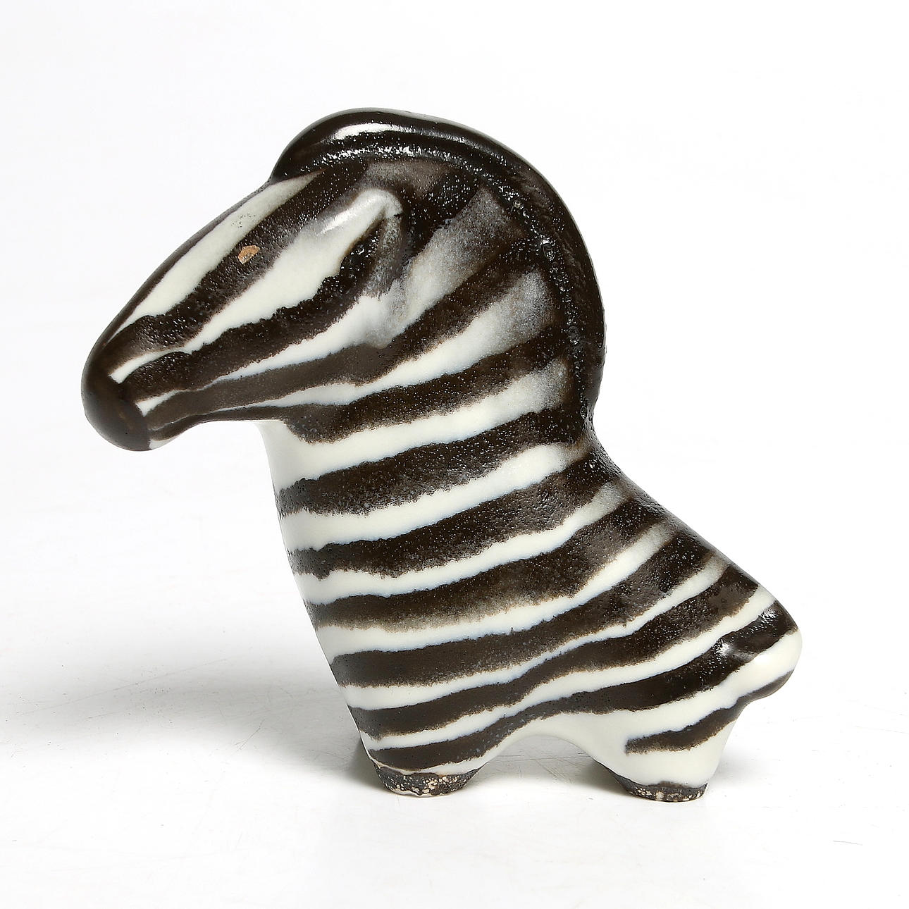 TAISTO KAASINEN. Skulptur, zebra, stengods, Arabia. 1900-tal.
