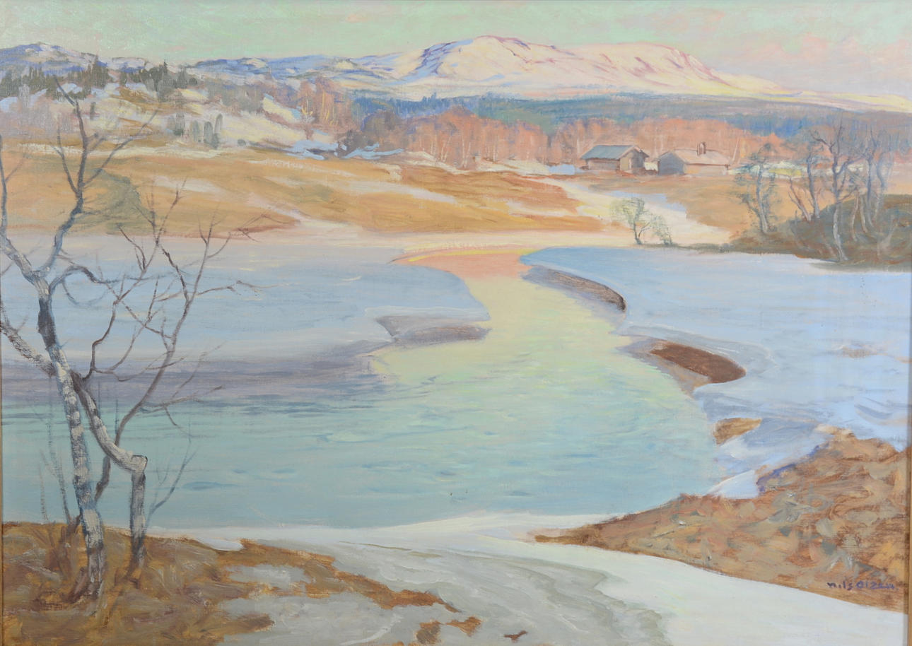 NILS OLZON. Olja på duk.