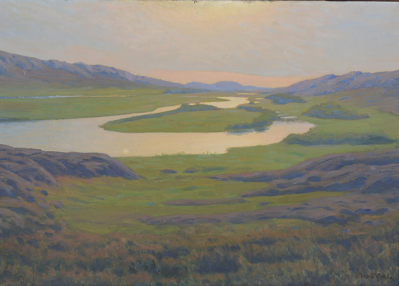 ARON GERLE. Olja på pannå.