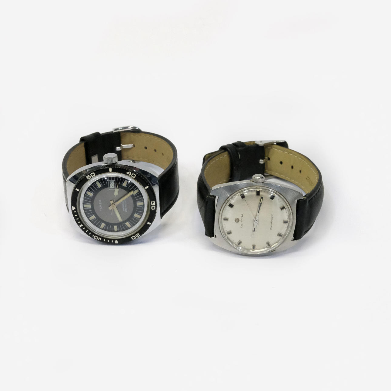 TWO WRISTWATCHES. CERTINA AND TIMEX.