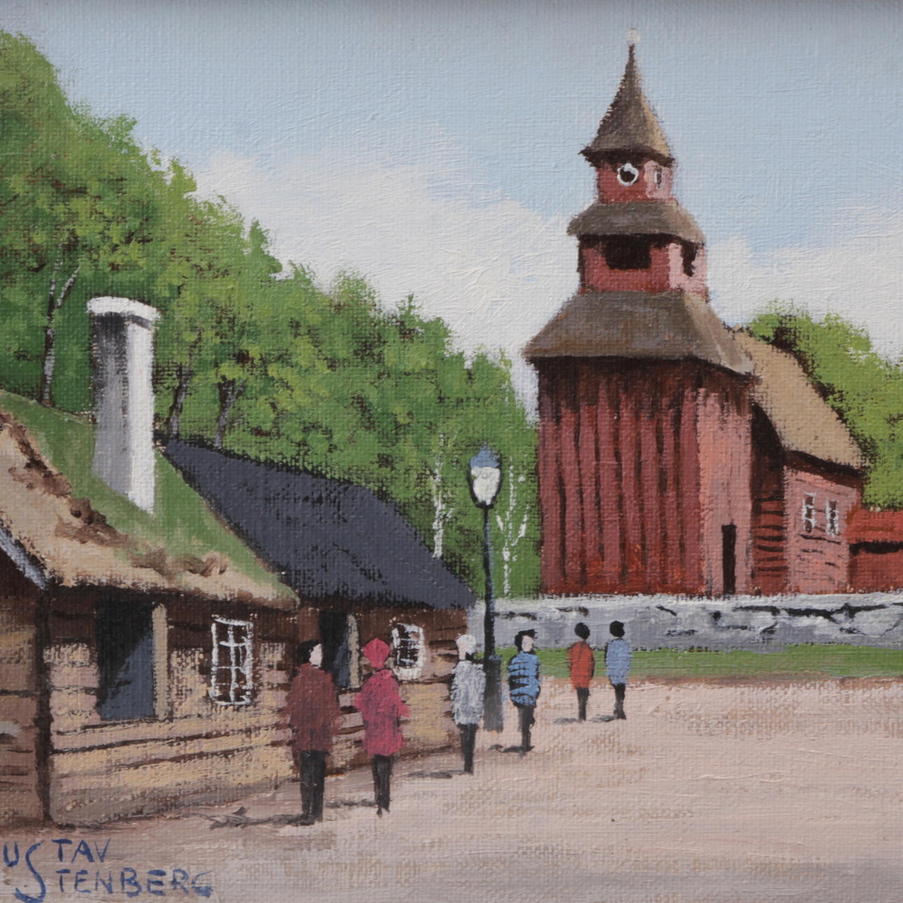 GUSTAV STENBERG. Olja på duk, 2 st. Signerade.