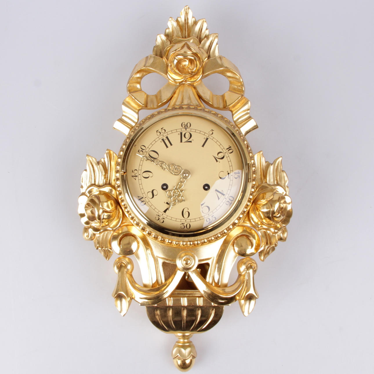 VÄGGPENDYL, förgylld, urverk Franz Hermle, Tyskland.