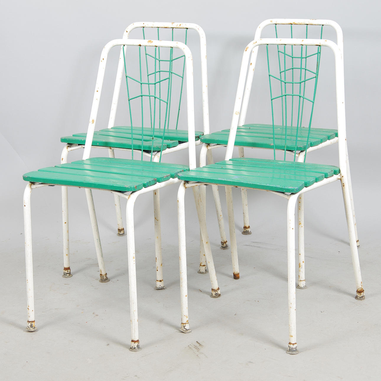 TRÄDGÅRDSSTOLAR, 4 stycken, 1900-talets mitt.