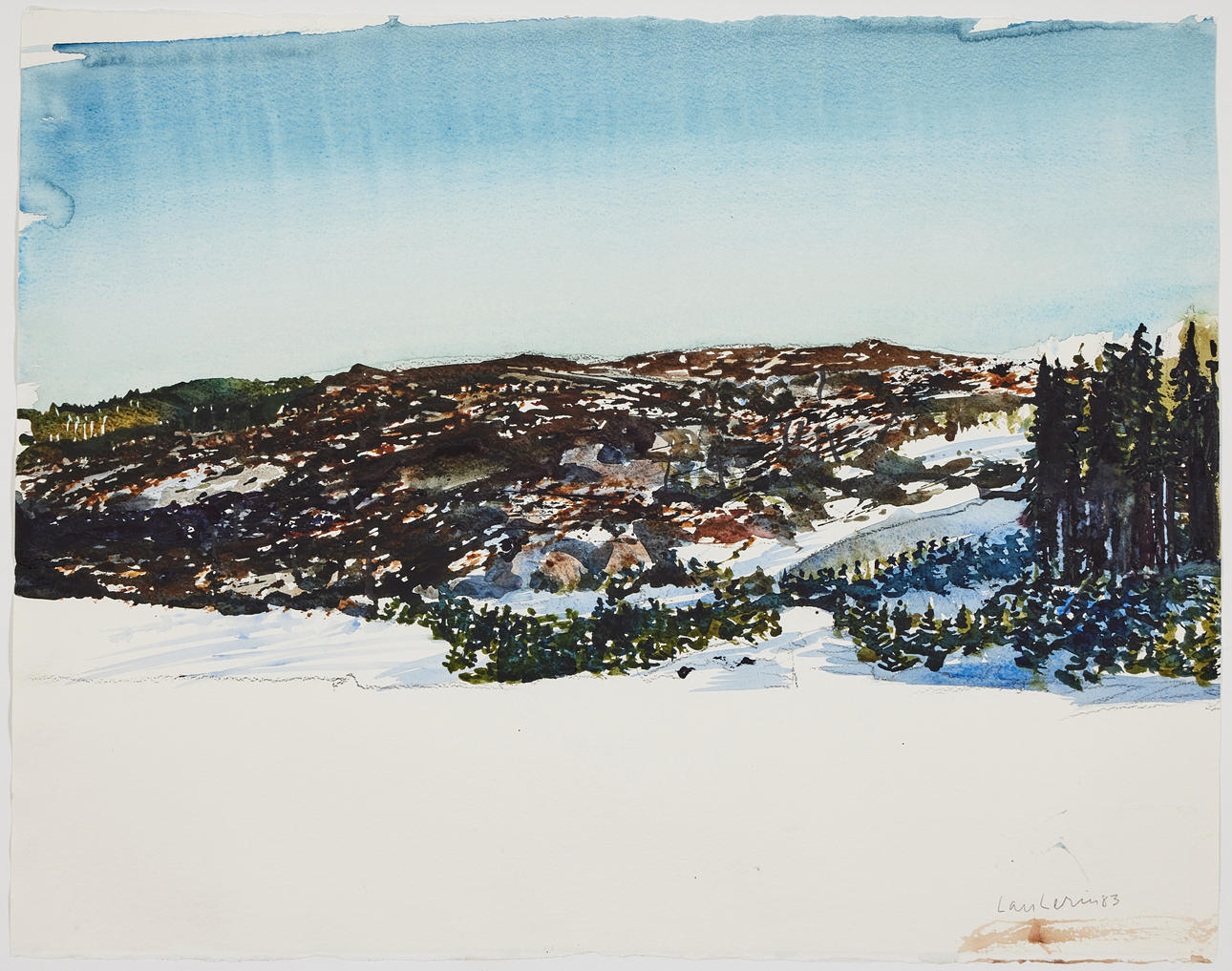 LARS LERIN. Backigt vinterlandskap.