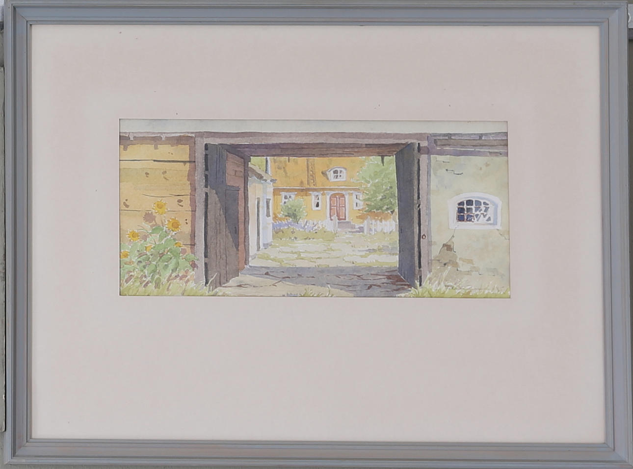 JOHAN PERSSON. "Ölandsgård", akvarell, signerad och daterad -85.