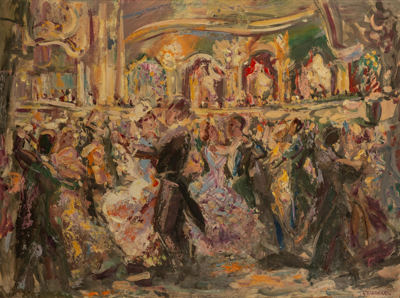 WILHELM KAUFMANN (1895-1975). Auf dem Ball.
