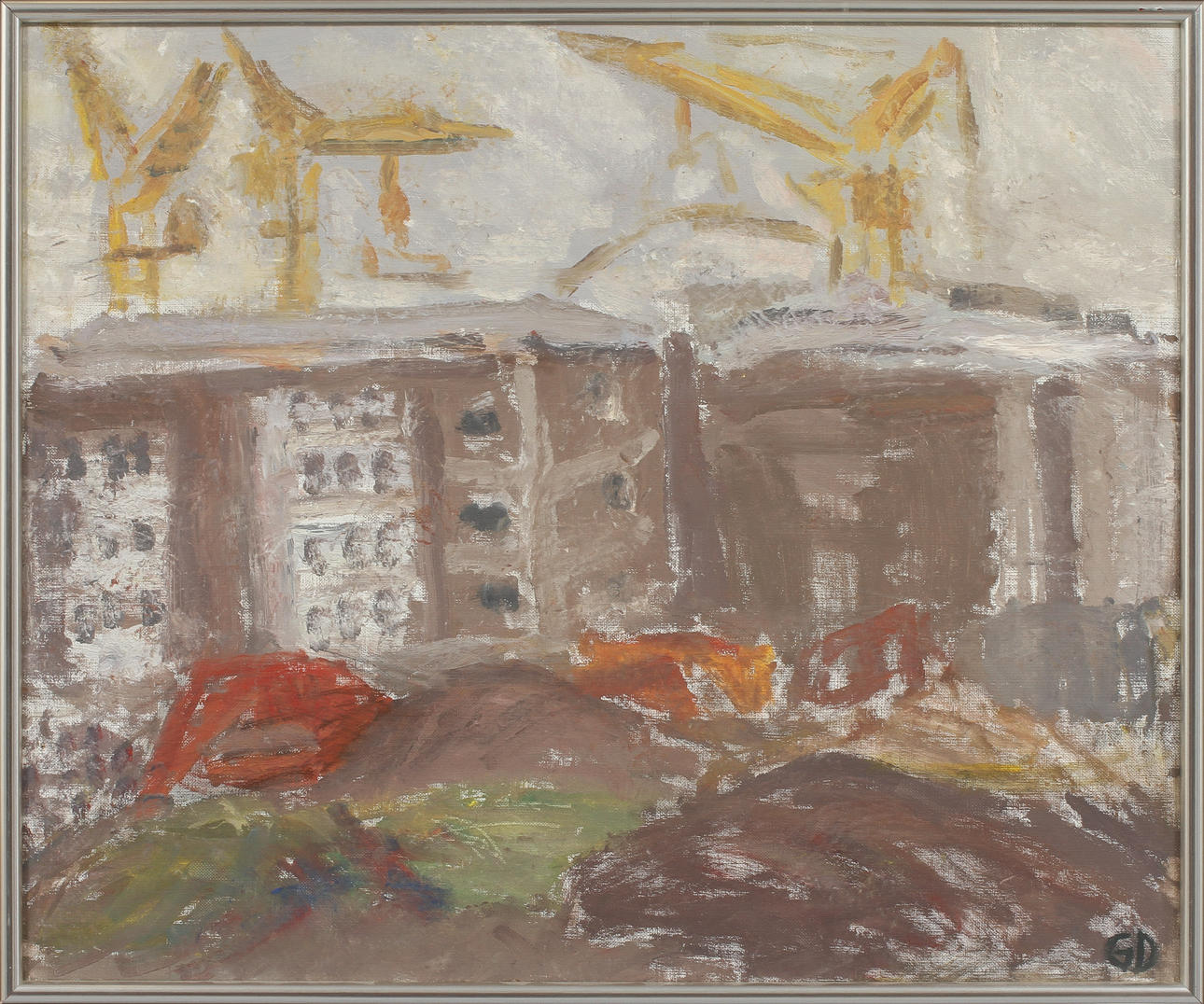 GUNNAR DAHLSTRAND. Göteborgsvy, olja på duk, signerad.