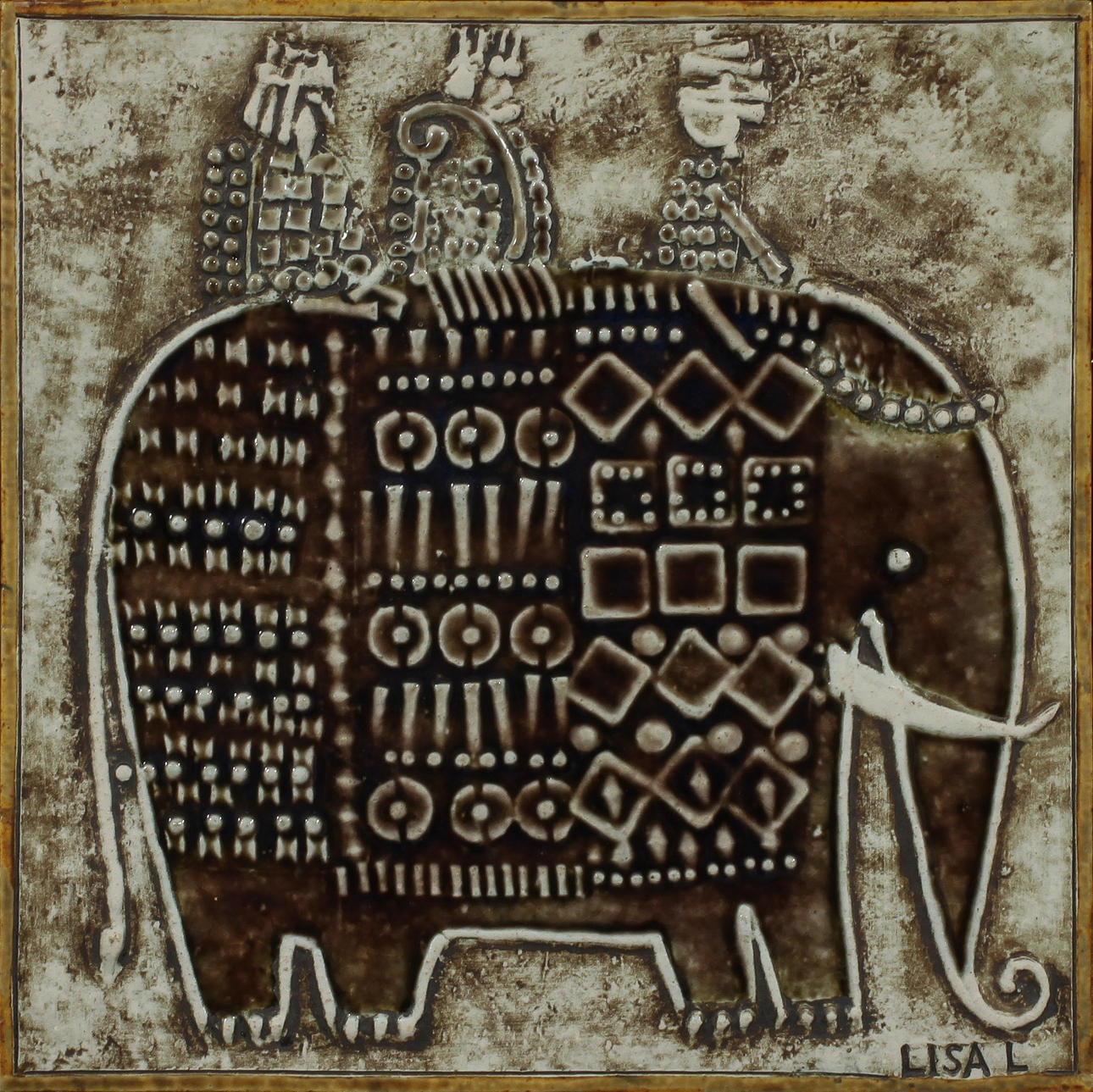 VÄGGRELIEF, stengods, Lisa Larson, Gustavsberg.