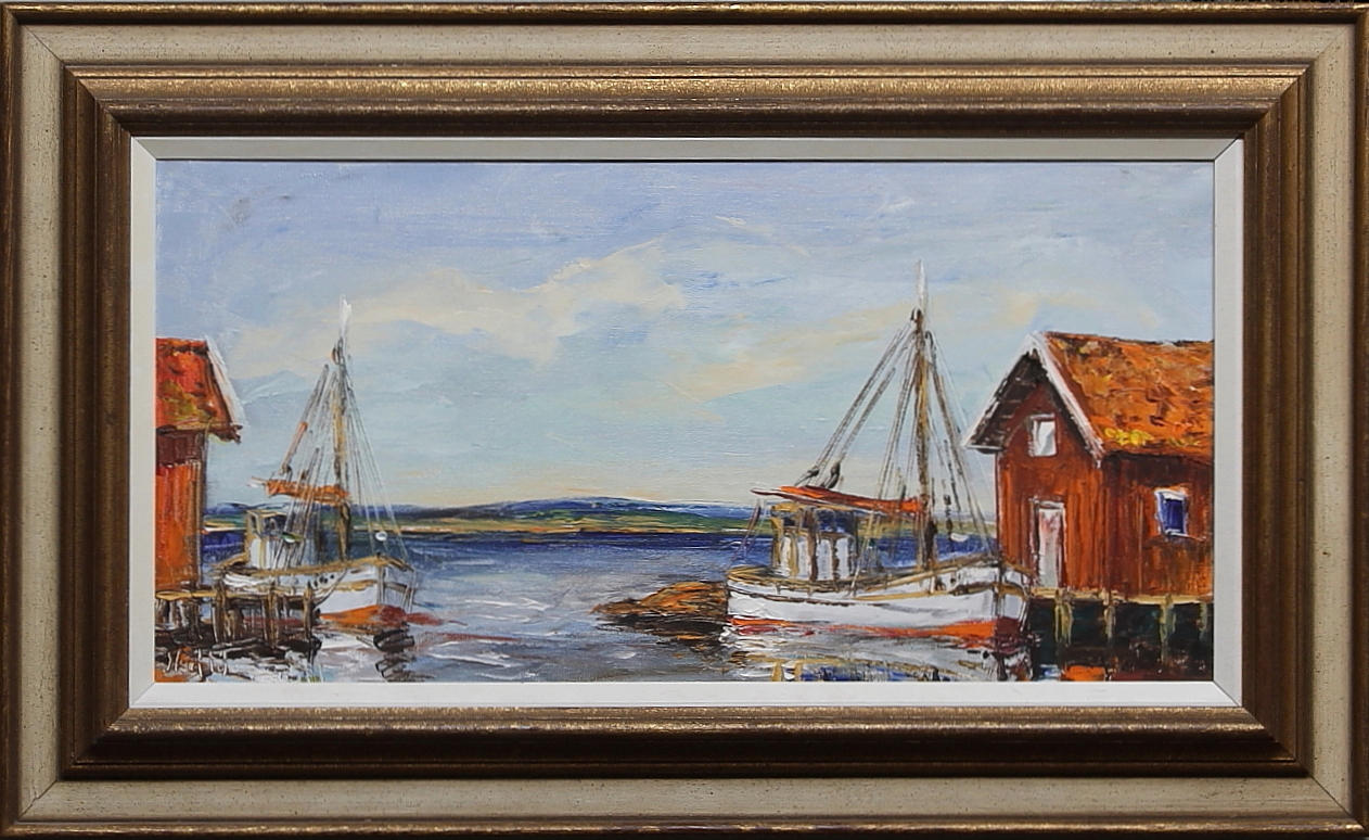 KURT ERIK HEINONEN. Skärgårdsmotiv. Olja på duk. Signerad.