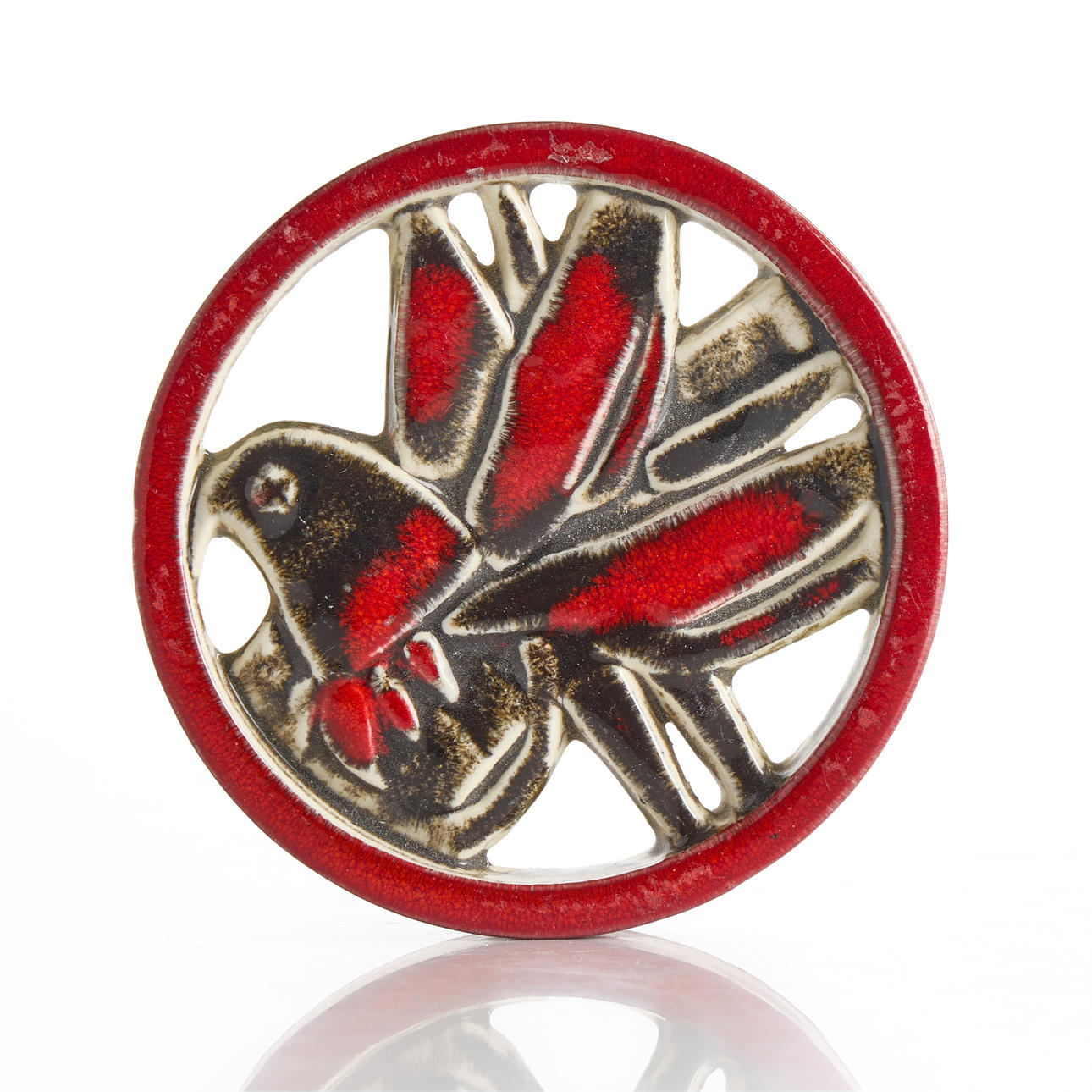 LISA LARSON, Bird from the series roundel, labeled.