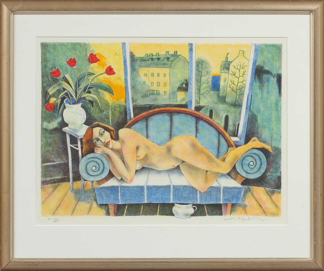 JUSSI TAIPEELENMÄKI. färglitografi, provtryck, sign.