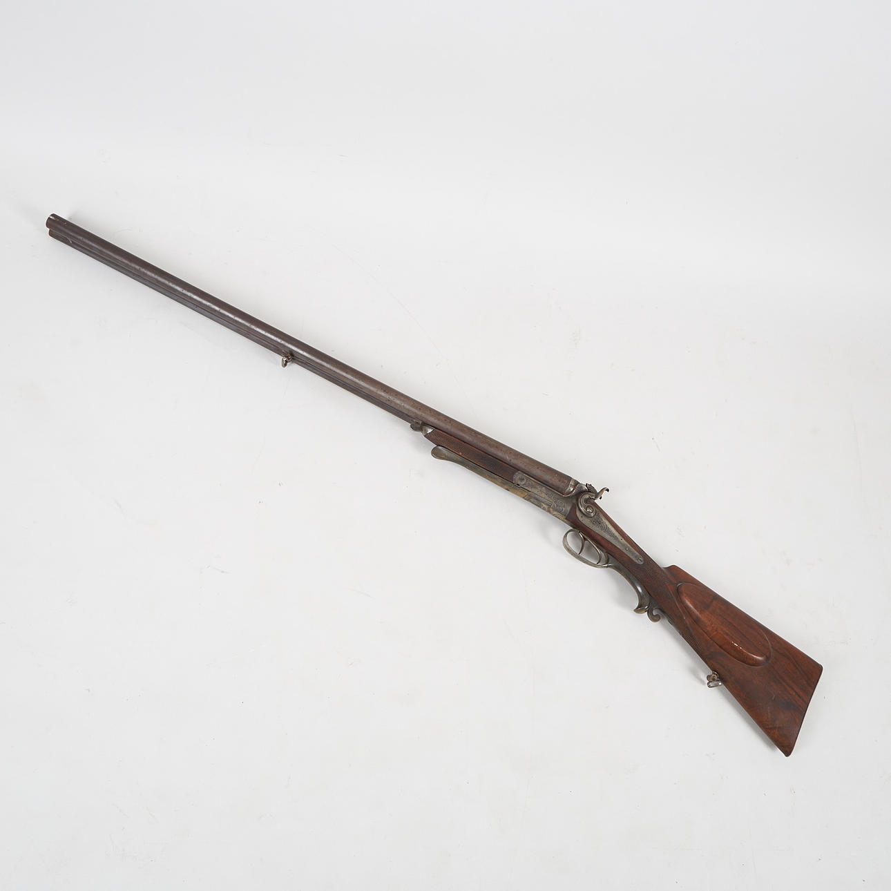 DEUTSCHE DOPPELLÄUFIGE SCHROTFLINTE. Imman Meffert Suhl, Preußen um 1880.