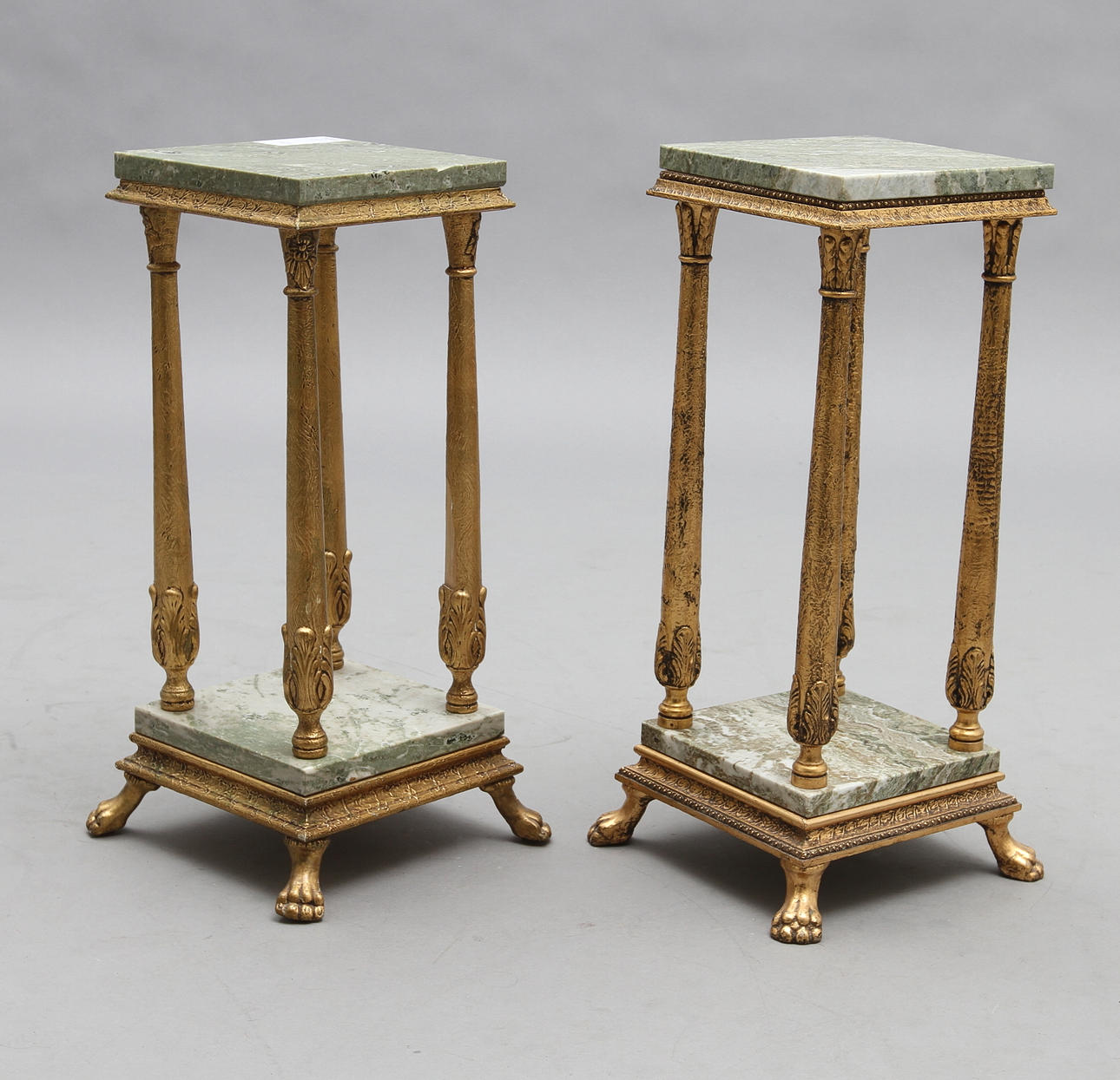 PIEDESTALER, 2 st, empirestil, 1900-tal.