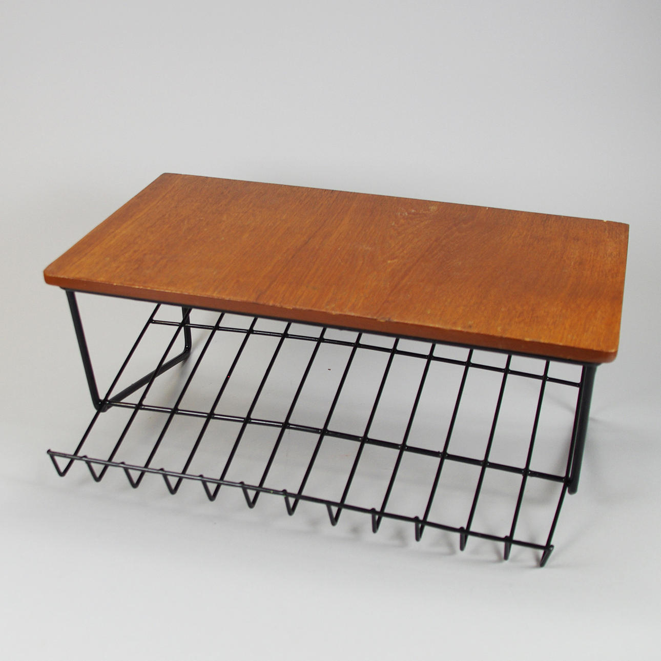 VÄGGHYLLA, teak/string, 1900-talets mitt.