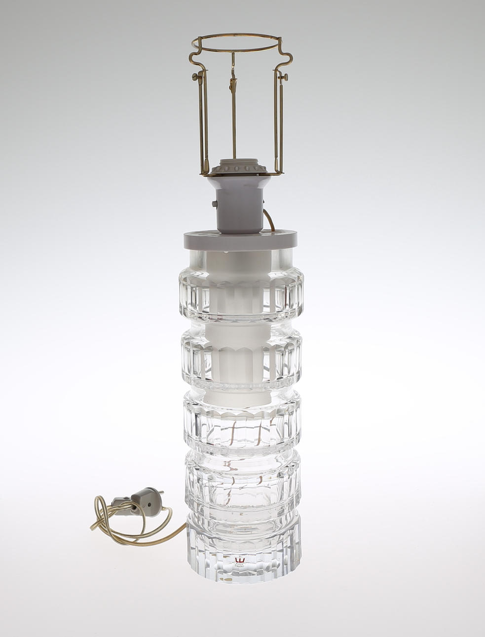 BORDSLAMPA, glas, Owe Sandeberg, Kosta, signerad.