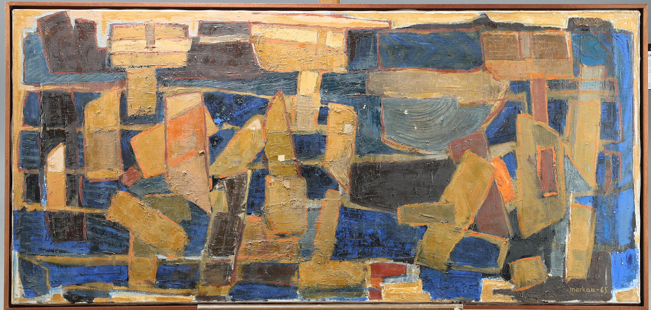 MARKAN CHRISTENSEN (DANMARK, 1927-2014). Composition, oil on canvas.