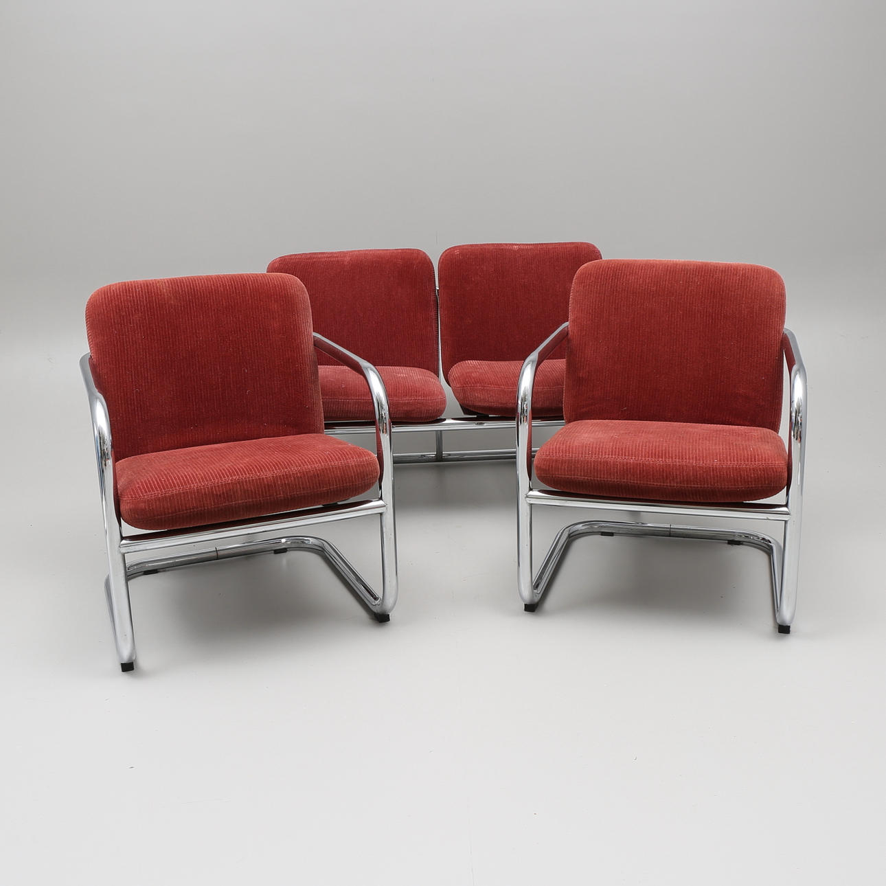 SOFFGRUPP, 3 delar, S70, design Börge Lindau & Bo Lindekrantz, Lammhults möbler.