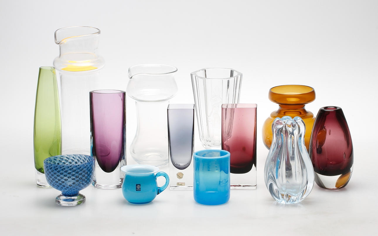 GLAS, 12 delar, bland annat Erik Höglund, Orrefors.