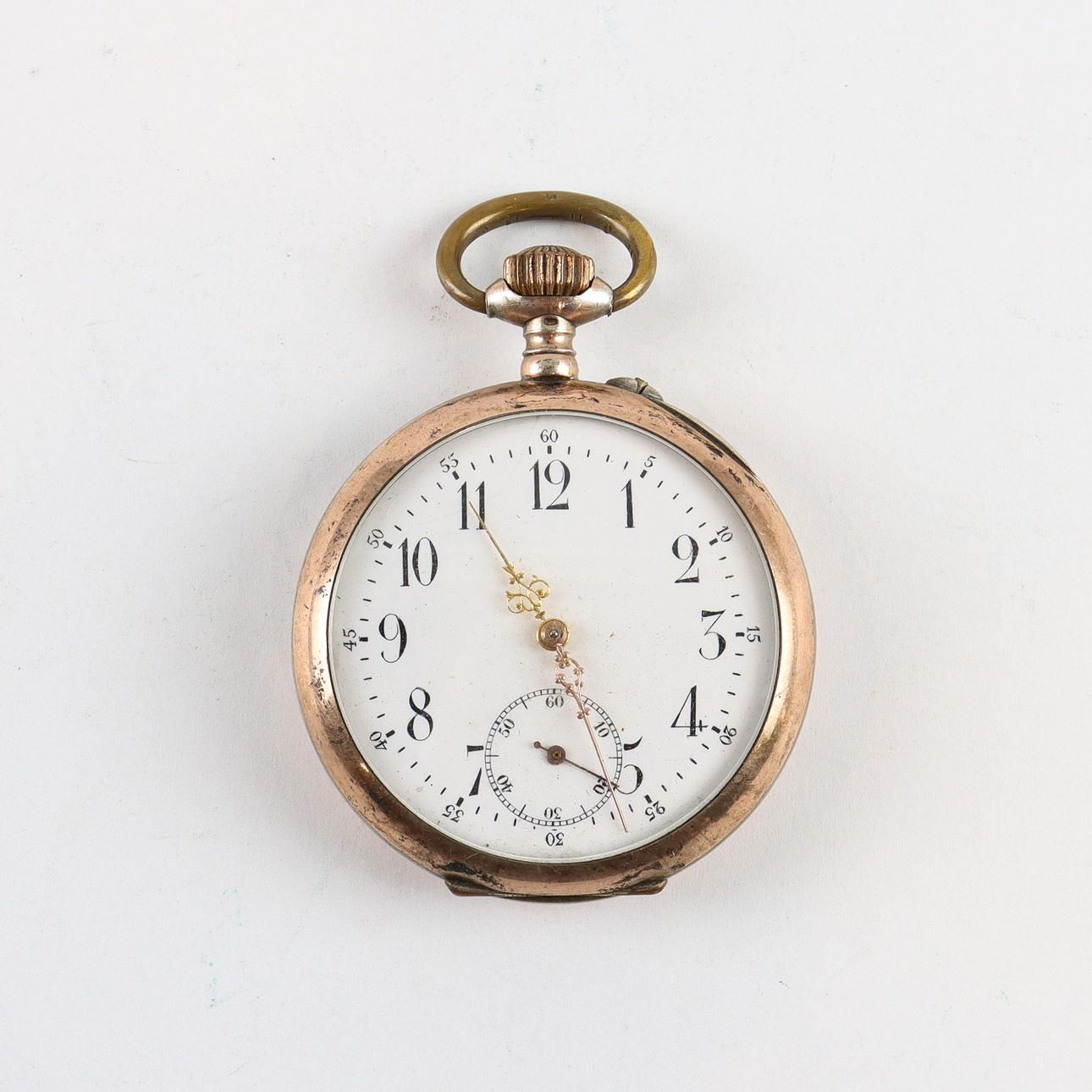 TASCHENUHR Jugendstil, silbernes Gehäuse.