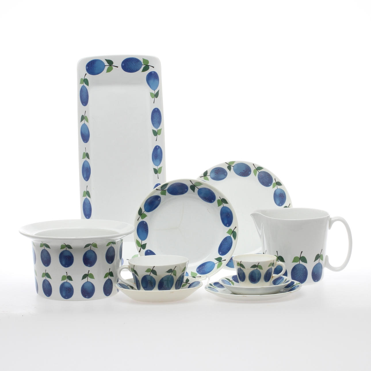 SERVISDELAR, 26 delar, "Prunus" Stig Lindberg, Gustavsberg.