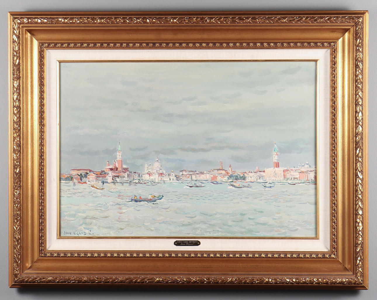 JEAN RIGAUD oil on canvas, Venice, signed.