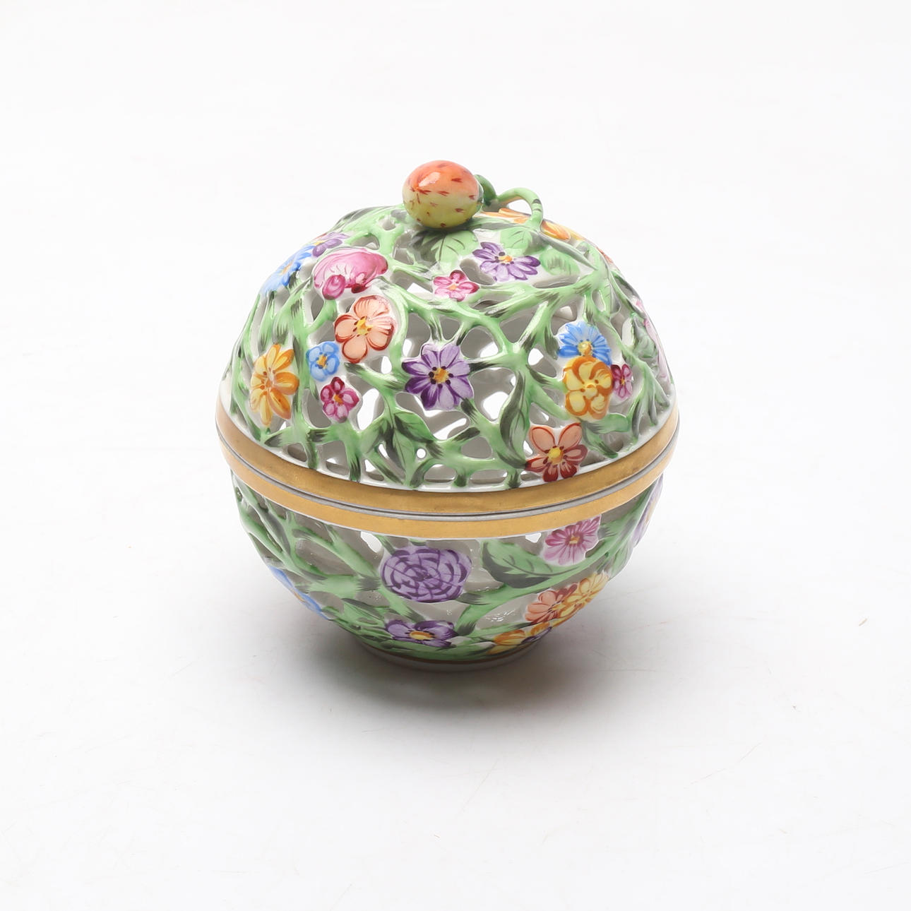 A PORCELAIN LOCKASK, Herend, Hungary.