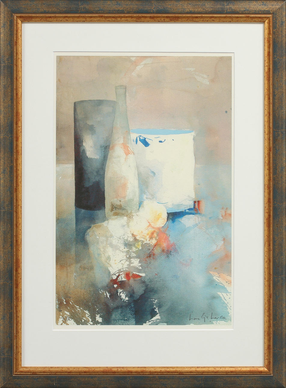LARS EJE LARSSON. Stilleben, färglitografi, signerad och numrerad 41/80.