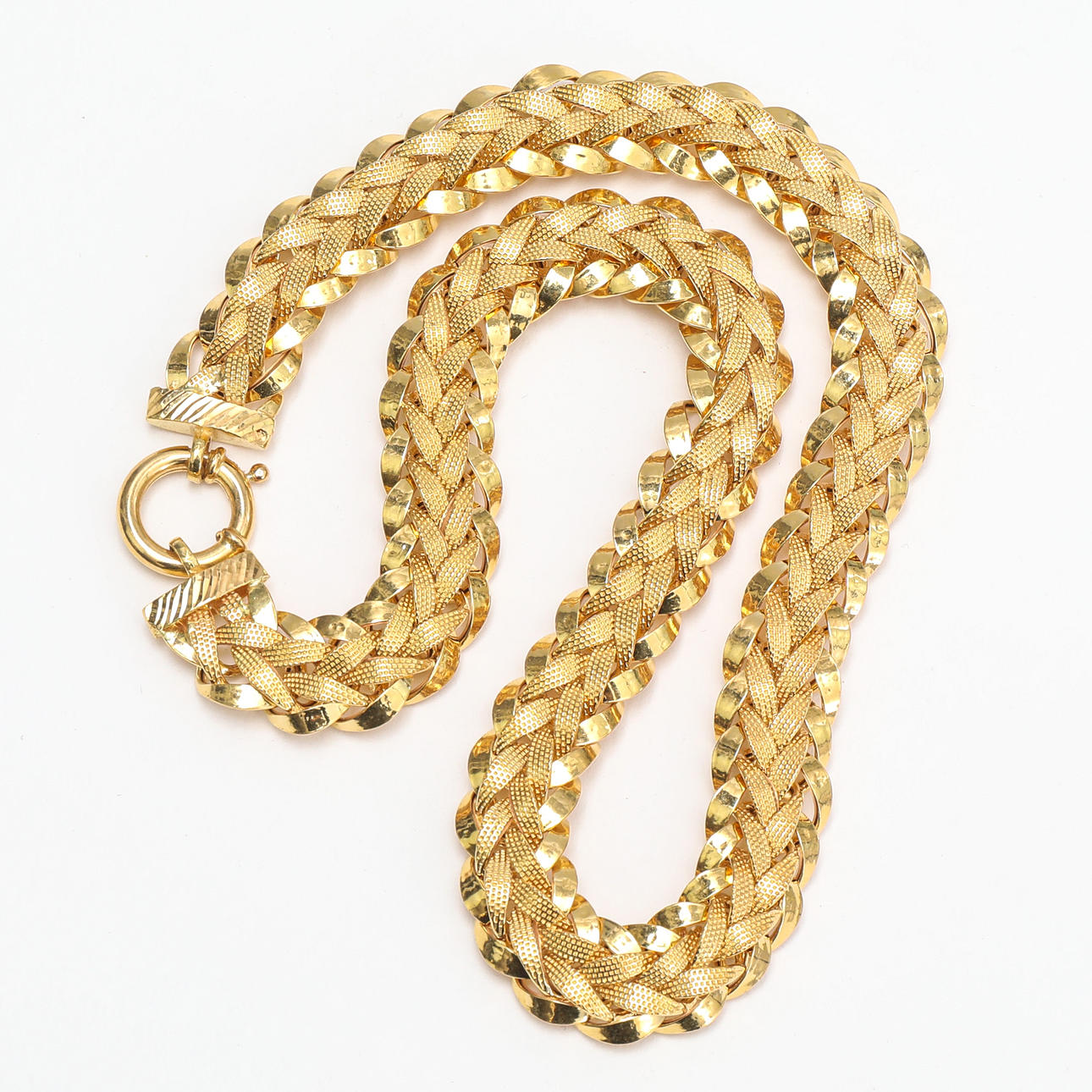 HALSKÆDE, 21 karat guld, ca 38,20 gram.