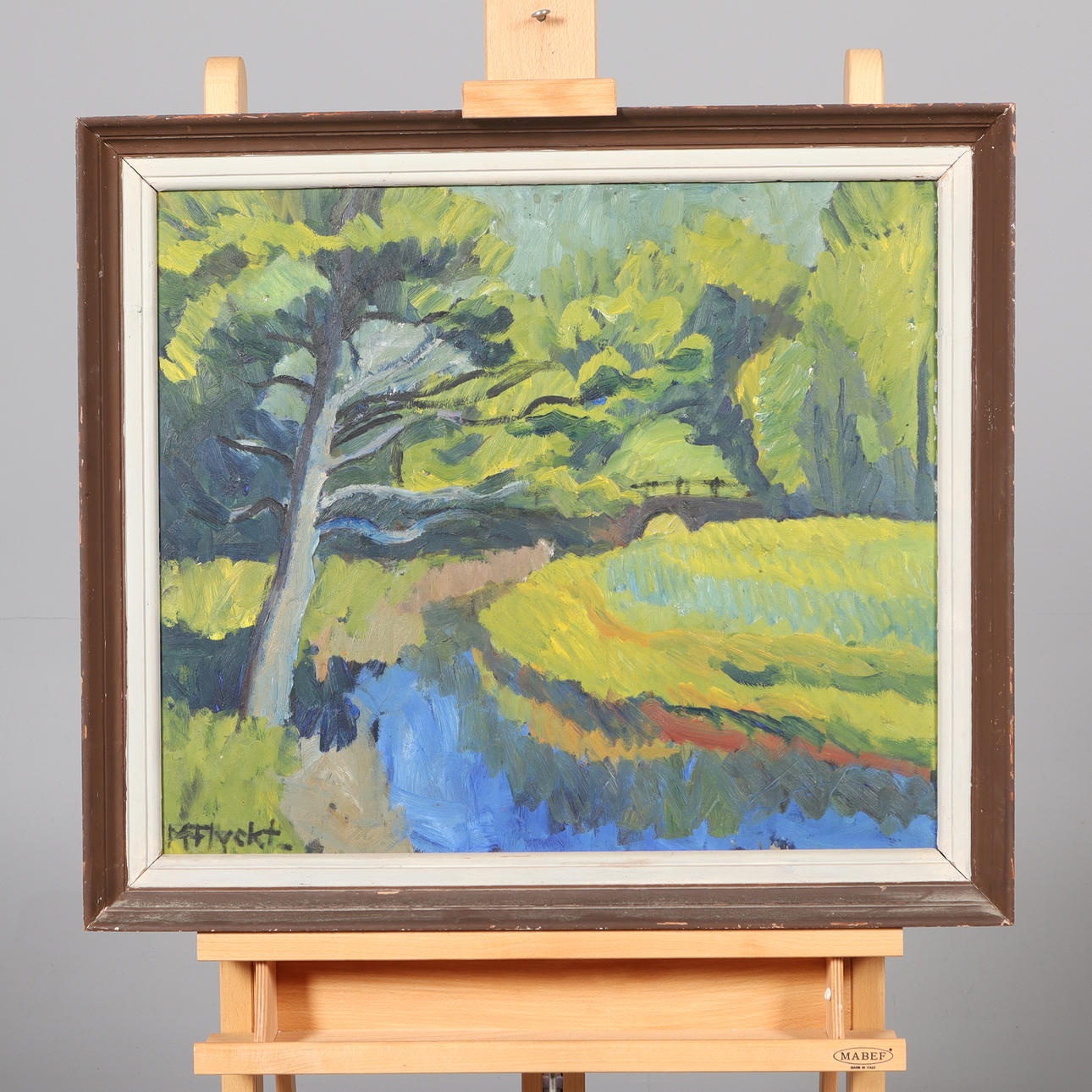 MANFRED FLYCKT. OLIE PÅ Panel, signeret.