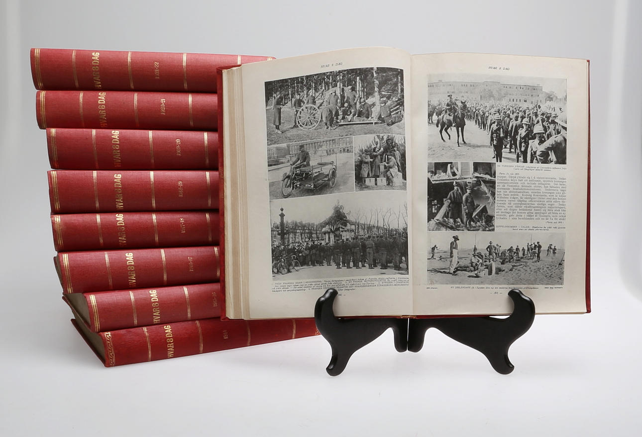 BÖCKER, 9 st, "Hvar 8 dag", F.A.B Hvar 8 dags tryckeri, Göteborg, 1914-1922.