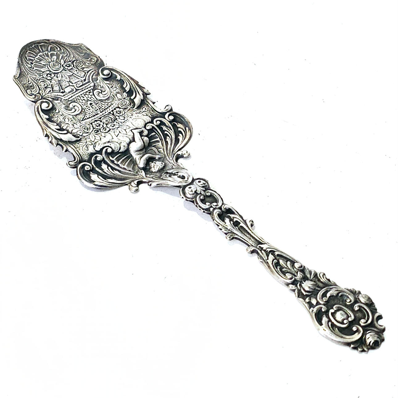 ANTIGUA PALA EN PLATA DE PLATA. CIRCA 1850.