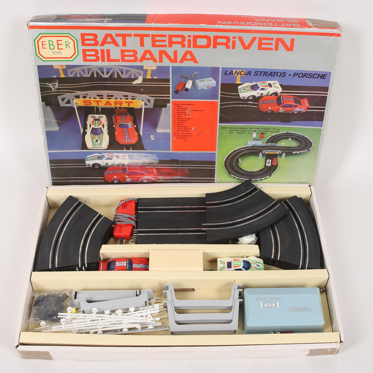 BILBANA, bilar Lancia Stratos och Porsche, Eber Toys.
