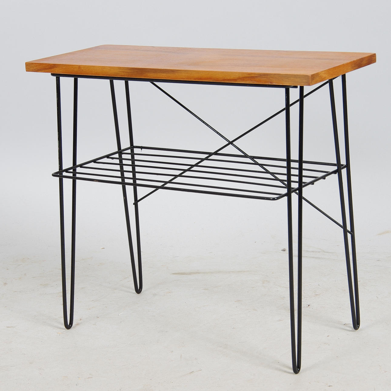 TIDNINGSBORD, teak/string, 1900-talets mitt.