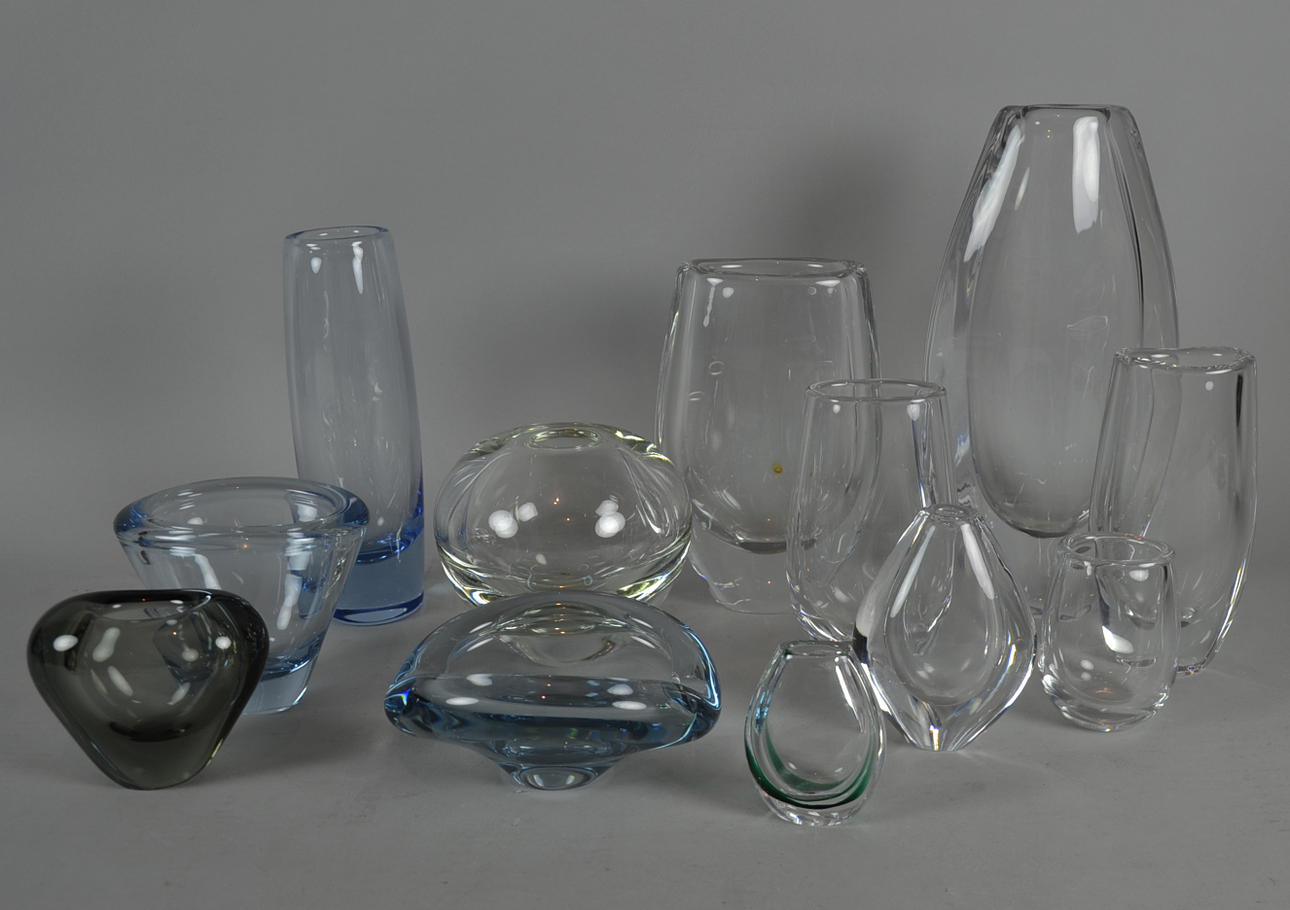 VINTAGE HOLMEGAARD, KOSTA BODA, ORREFORS.