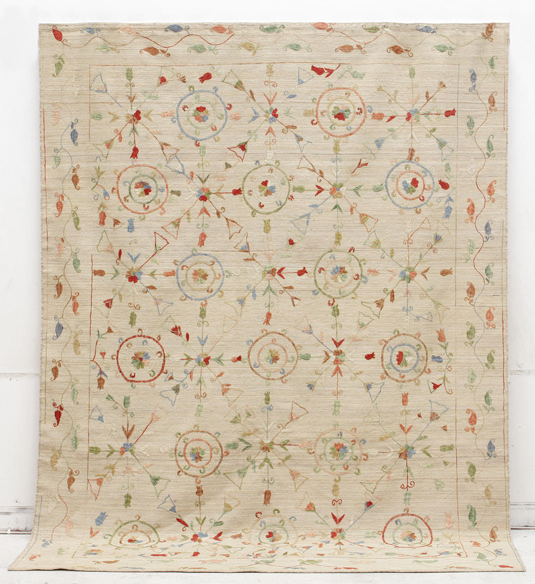 MATTA, Orientalisk, ljus Kelim, 273 x 211 cm.