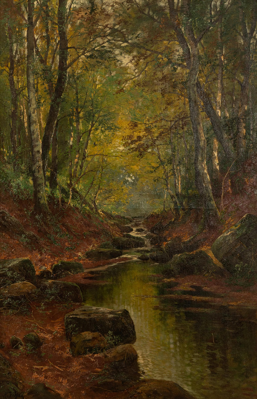 KARL VIKAS (1875-1934). Am Waldbach.