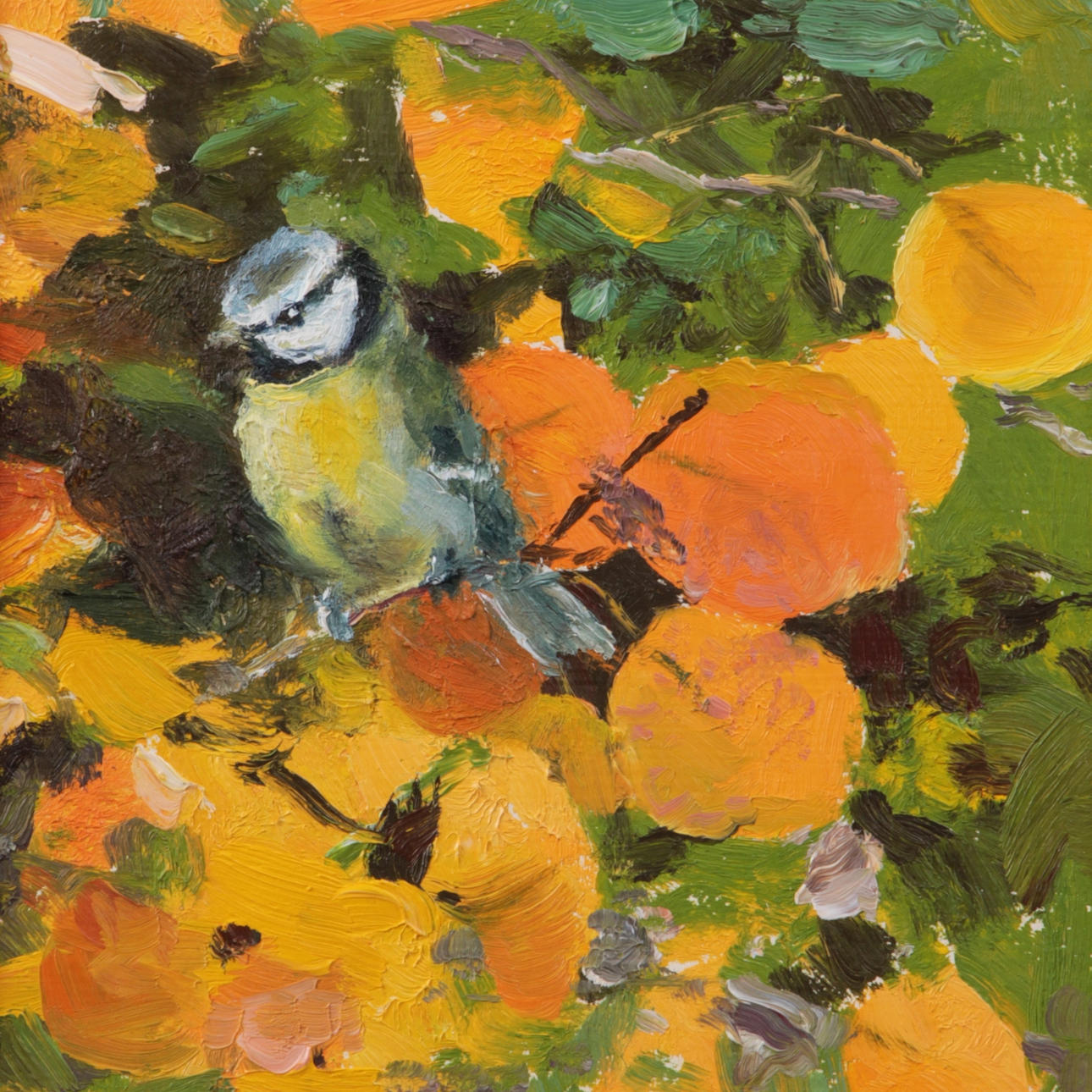 THURE WALLNER. Olja på pannå, Talgoxe, signerad.