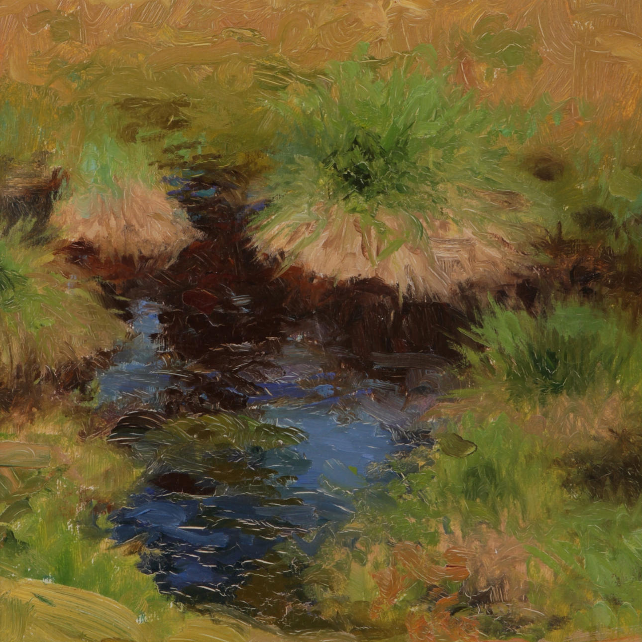 THURE WALLNER. TILLSKRIVEN. Olja på pannå, Dypöl på myrmark.