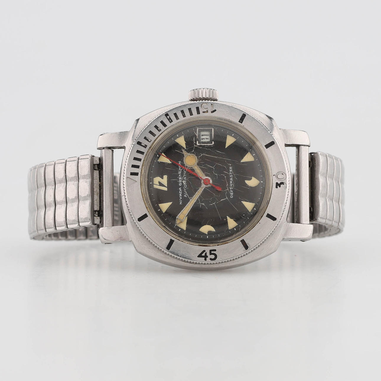 NIVADA GRENCHEN, Depthmaster, a steel wristwatch, automatic assignment, 1960's.