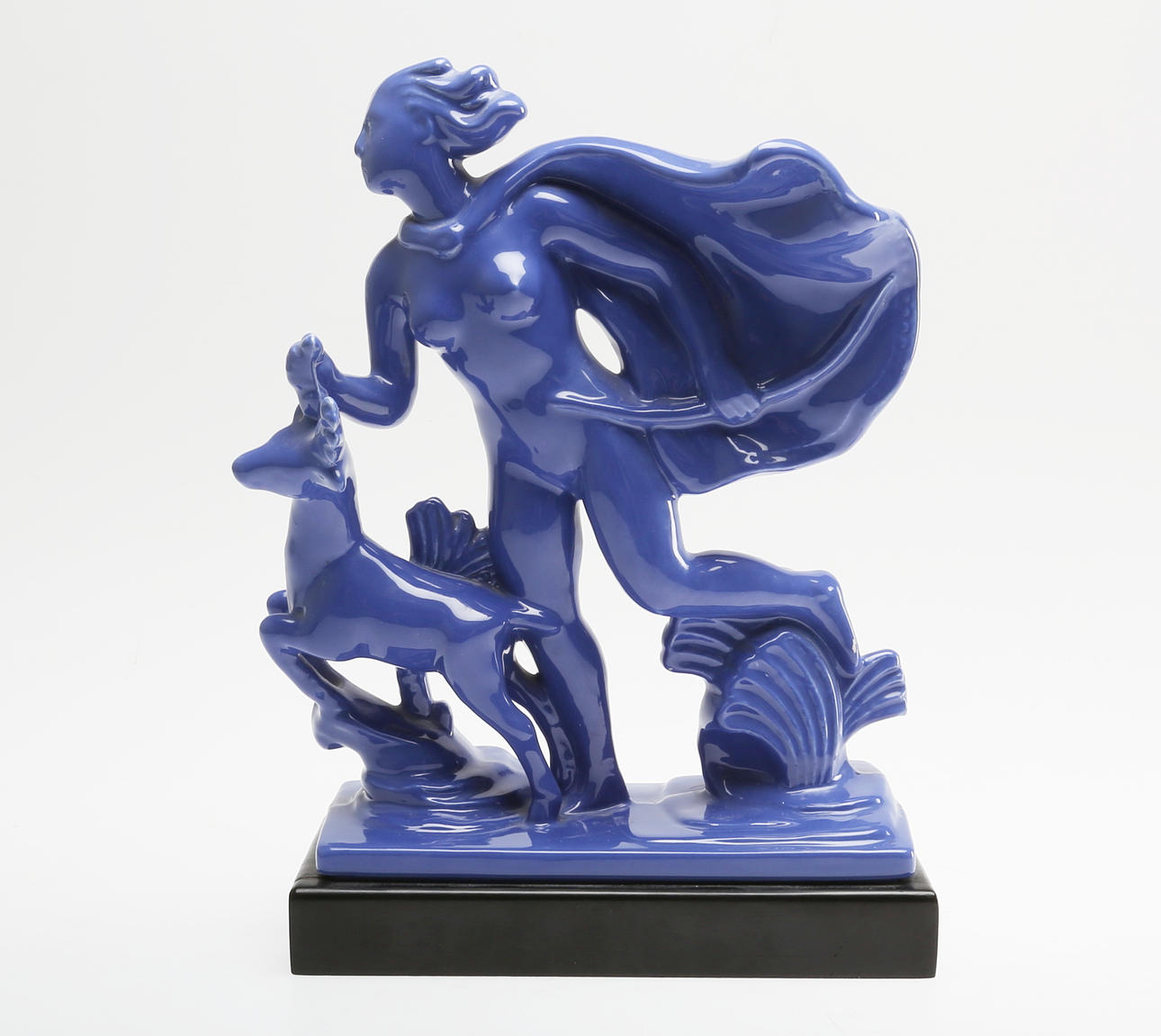 FIGURIN, flintgods, "Diana", Artur Percy för Gefle Porslinsfabrik, 1900-talets mitt.