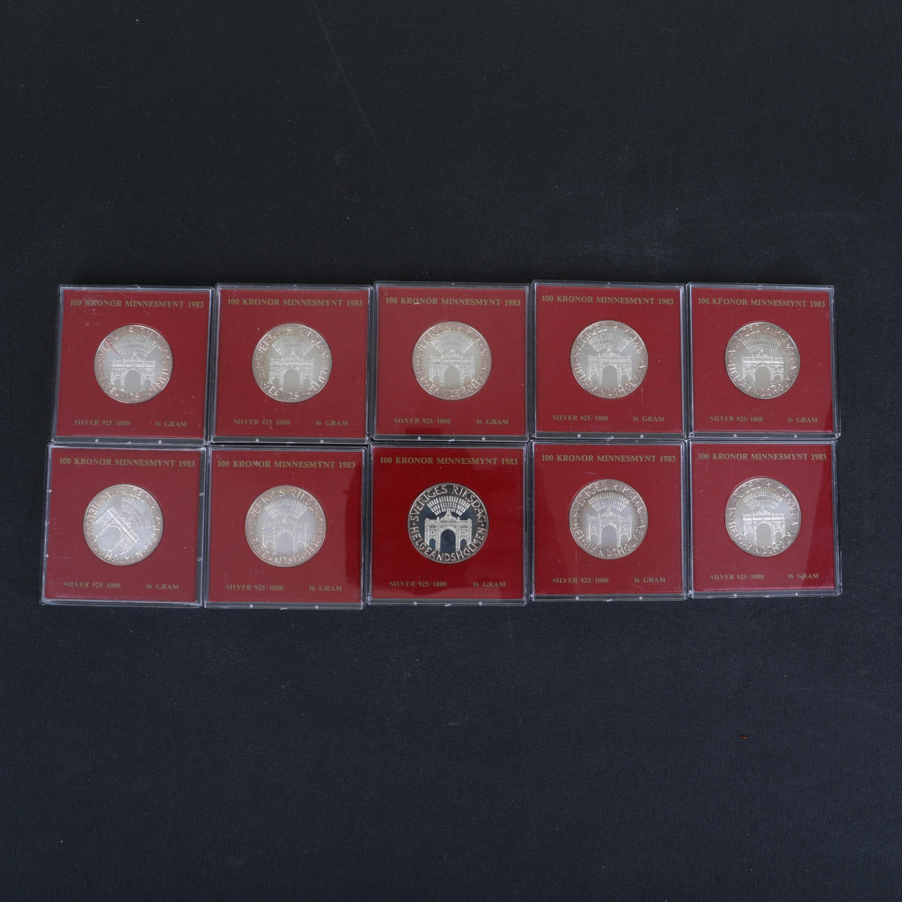 COMMEMORATIVE COINS, 10 pieces, 