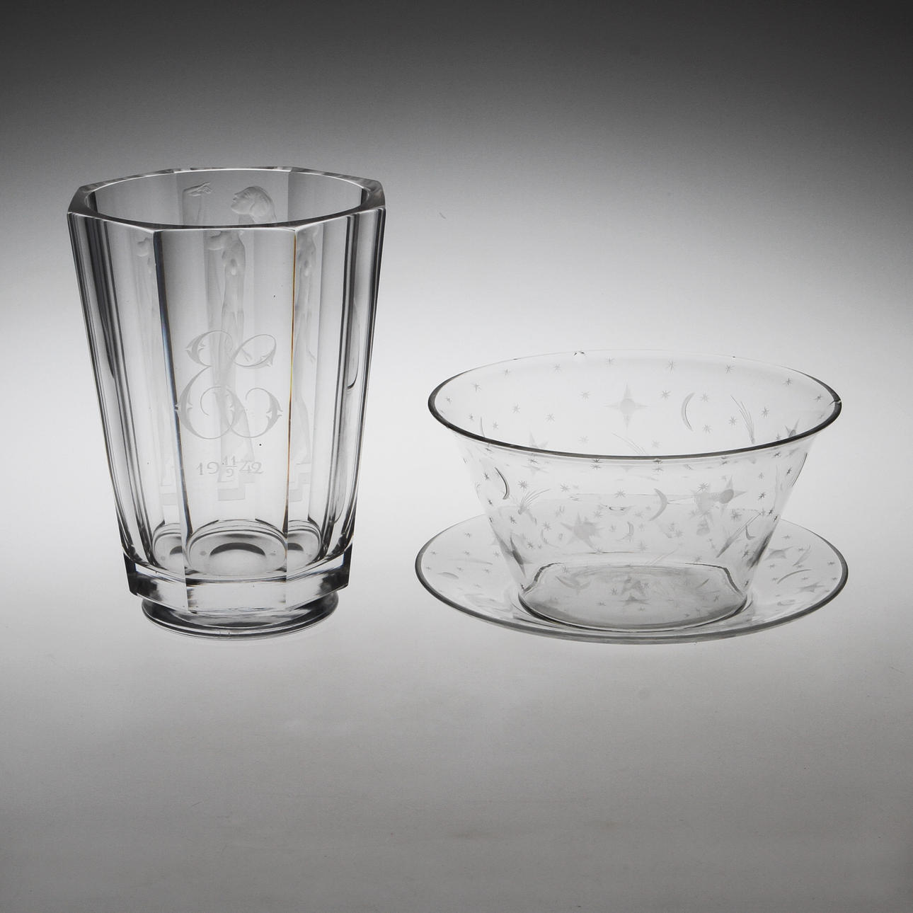 VAS samt SKÅL MED FAT, glas, Edvard Hald och Simon Gate.