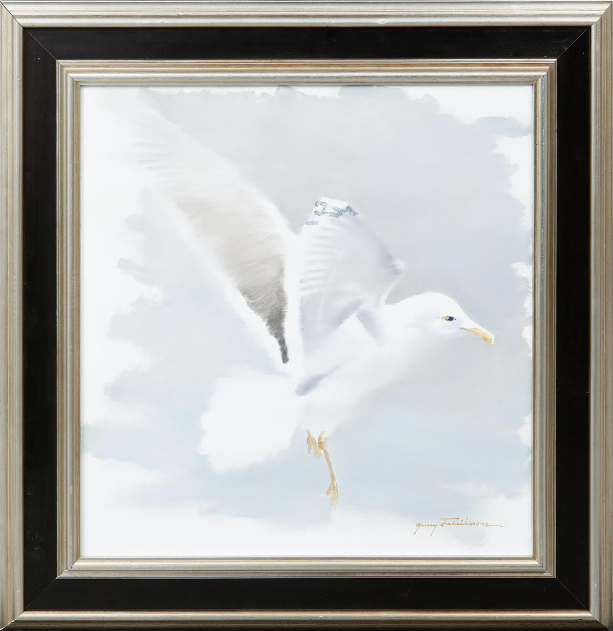 HENRY FREDRIKSSON. Bird, oil on canvas, signed.